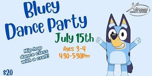 Bluey Pop-up Dance Class Ages 3-4