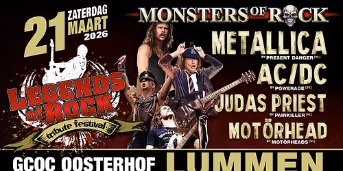 LEGENDS of ROCK Tribute Festival - MONSTERS of ROCK | GCOC Oosterhof in Lummen