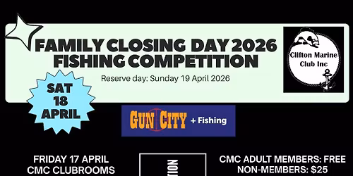 Family Closing Day Fishing Comp