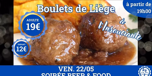 Soir\u00e9e Beer&Food : Boulets li\u00e9geois