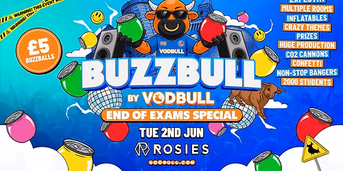  \ud83e\udde1 BUZZBULL TUESDAY by Vodbull END OF EXAMS SPECIAL \u26a0\ufe0f[ON SALE NOW!!]\u26a0\ufe0f at ROSIES!! 02\/06
