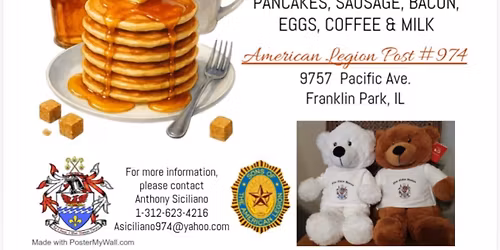 The Sons of the American Legion, Squadron #974 & The Priory of St. Norbert Pancake Breakfast