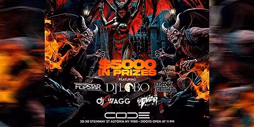 NYC's #1 Halloween Party at CODE Astoria in Queens \u2013 5k in Prizes