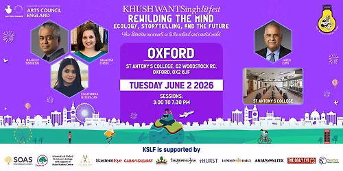 Khushwant Singh Literary Festival Oxford 2026