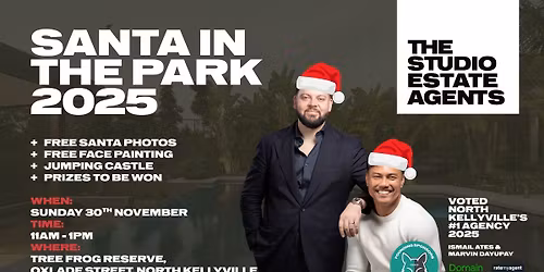 Santa In The Park 2025 - FREE Santa Photos presented by The Studio Estate Agents