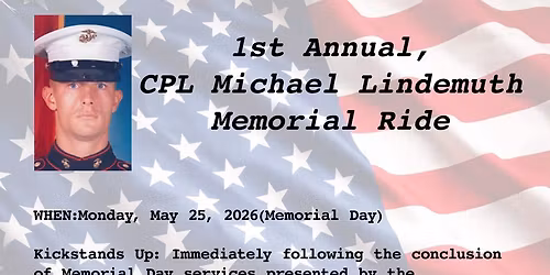 Cpl Michael Lindemuth Memorial Ride