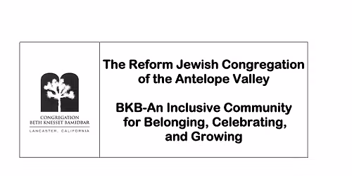 Shabbat Evening Service In-Person and on Facebook Live