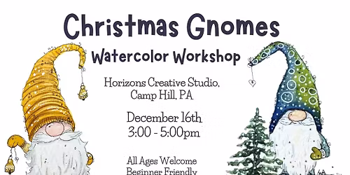 Christmas Gnomes Watercolor Workshop