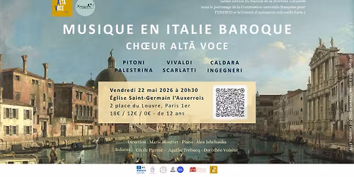 Musique en Italie Baroque - Concert du ch\u0153ur Alt\u0101 Voce