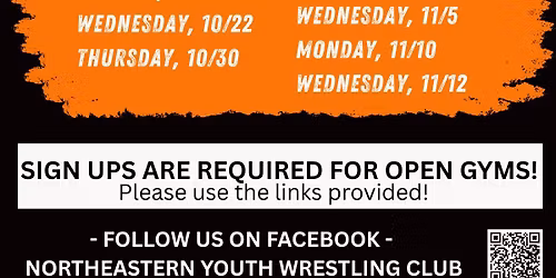 Open Gym #6 (Please see NEW split session times!)