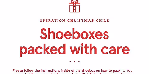 Operation Christmas Child Shoebox Drop-off at Chick-fil-A Dalrock