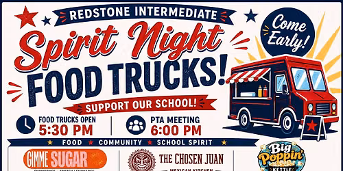 Redstone Intermediate Spirit Night & PTA Unit Meeting