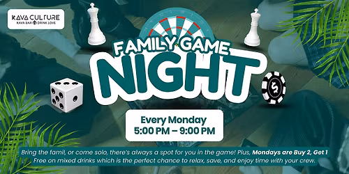 Family Game Night at Kava Culture North Fort Worth