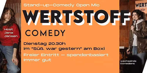 Stand-up-Comedy Open Mic \u2605 Wertstoff Comedy um 20.30h am Ostkreuz \u2605