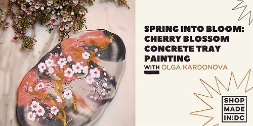 Spring in Bloom: Cherry Blossom Concrete Tray Painting with Olga Kardonova