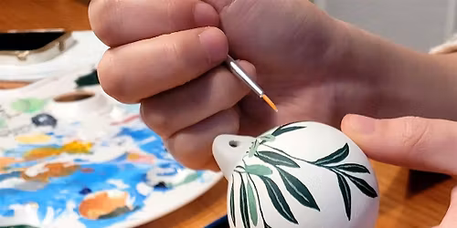 Festive Family Ceramic Bauble Painting Workshop by the sea!