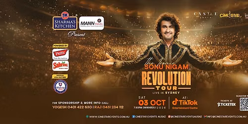 REVOLUTION TOUR: The Iconic Sonu Nigam Live in Sydney