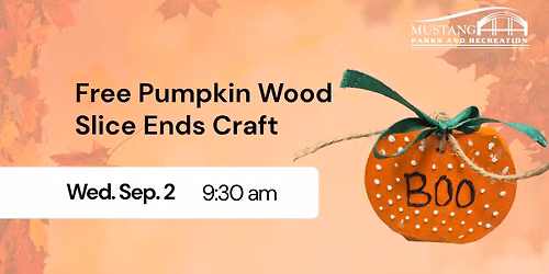 Free Pumpkin Wood Slice Ends Craft