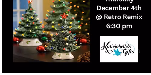Ceramic Light Up Christmas Tree Paint Night #2 @Retro Remix