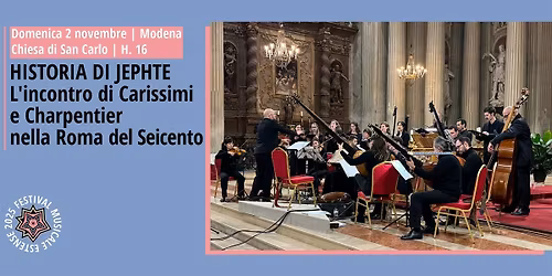 HISTORIA DI JEPHTE. L\u2019Incontro di Carissimi e Charpentier