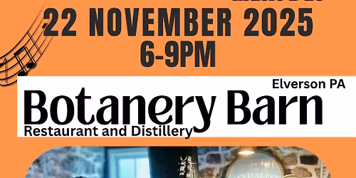 Sunset Skyz Music Duo+ @ the Botanery Barn Restaurant and Distillery Elverson PA 6pm