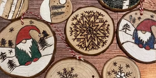 Rustic Pine Pyrography Discs Workshop at Nauti MI