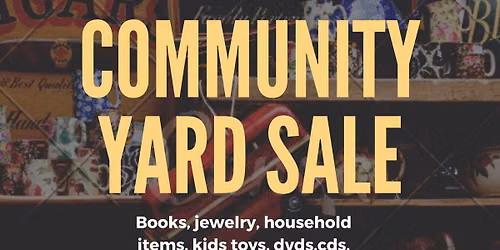 October Community Yard Sale and Fill a bag sale