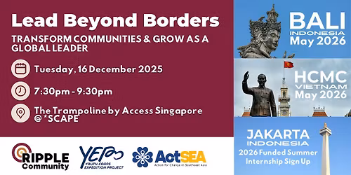 Lead Beyond Borders: YEP Leaders Recruitment Event \/\/ For SC and SPR