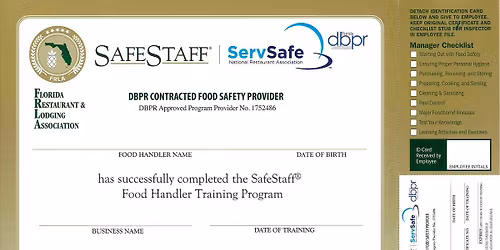 Food Safety State Certification (SafeStaff)