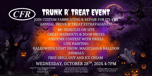 4th Annual CFR Trunk R Treat Extravaganza