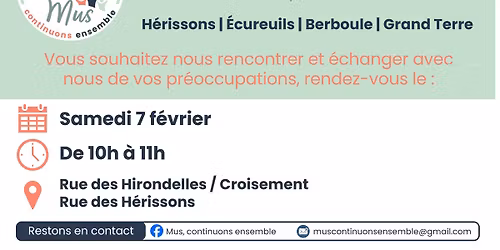 Rencontre de Quartier H\u00e9rissons, \u00c9cureuils, Hirondelles, Berboule, Grand Terre