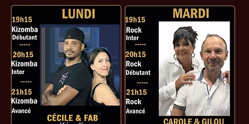Cours d\u2019essais Kizomba, Rock, Bachata, Salsa et WCS \ud83d\udc83\ud83d\udd7a