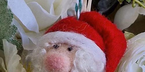 Father Christmas Bauble or Ornament Needle Felt Workshop 