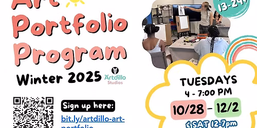 Art Portfolio Development Program Age 13-24+ (Oct. 28 - Dec. 2)
