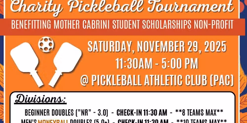 TURKEY SMASH (Charity Pickleball Tournament)