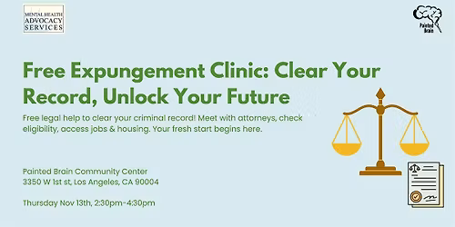 Free Expungement Clinic: Clear Your Record, Unlock Your Future | Nov 13