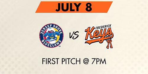 Prime Night | Jersey Shore BlueClaws vs Frederick Keys @7pm