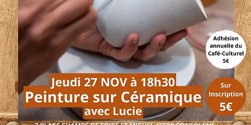 Atelier \u00ab Troc'Savoir \u00bb - Peinture sur C\u00e9ramique
