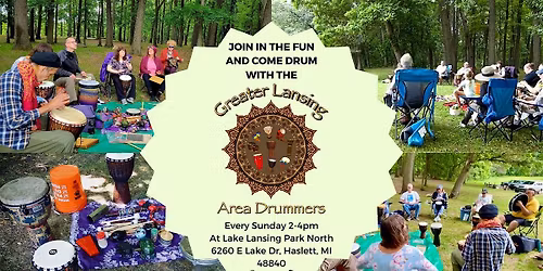 Weekly Drum Circle at Lake Lansing Park North