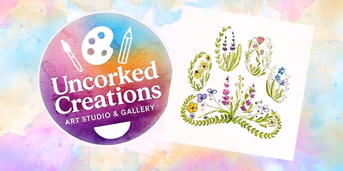 \u201cFloral Paw Print\u201d Paint with Pups for Broome County Humane Society! Donation Event