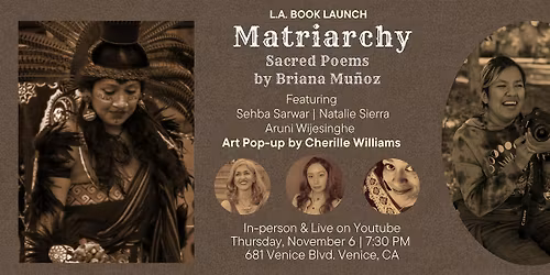 L.A. Book Launch: Matriarchy by Briana Mu\u00f1oz