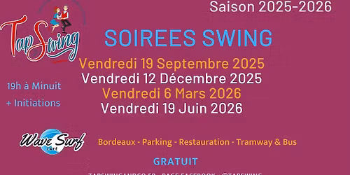 Soir\u00e9e SWING + Initiation - au WAVE SURF CAFE - Bordeaux