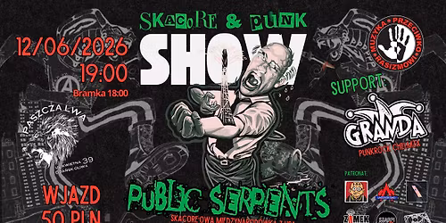 Koncert Gda\u0144sk: Public Serpents \/ Granda \/\/ Paszcza Lwa