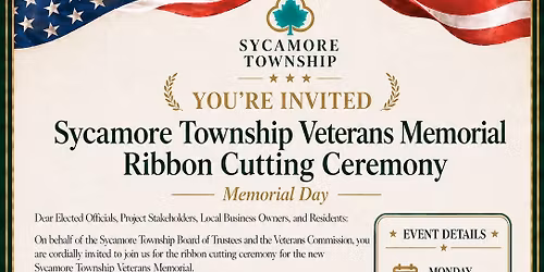 Sycamore Township Veterans Memorial Ribbon Cutting Ceremony