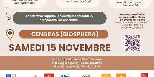 Repair Caf\u00e9, atelier nichoirs et conf\u00e9rence low-tech : une journ\u00e9e \u00e0 Biosphera