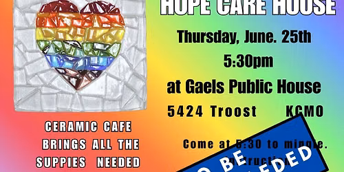 Fused Glass Rainbow Heart   Fundraiser  for Hope Care House