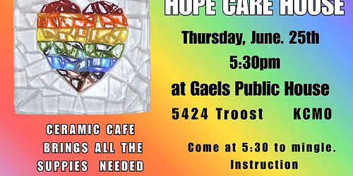 Fused Glass Rainbow Heart   Fundraiser  for Hope Care House