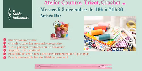Atelier couture, tricot & crochet 