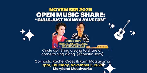 NOV: "Girls Just Wanna Have Fun" Acoustic Jam with Rachel Cross