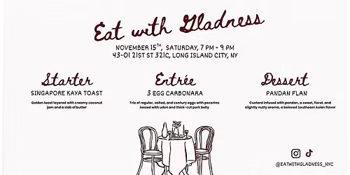 Eat with Gladness Dinner Launch Party - Nov 15th